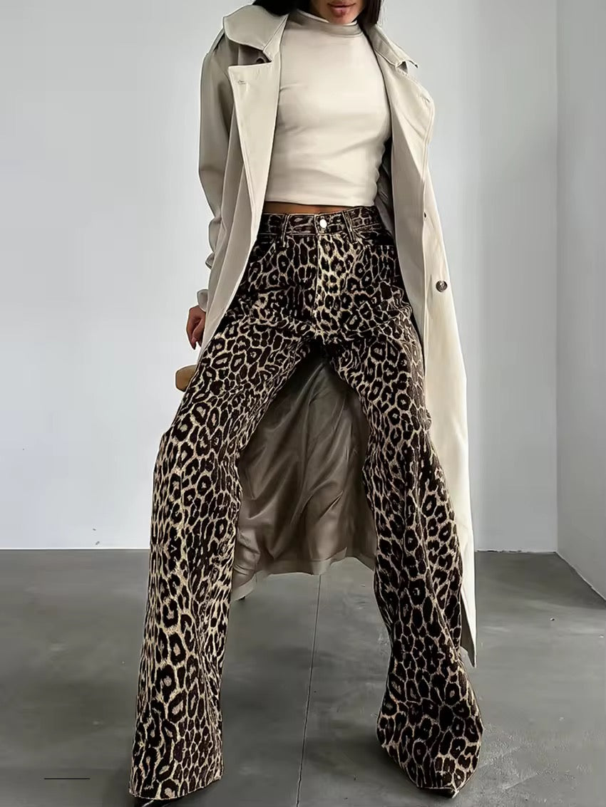 Leona | High-Waist Luipaardprint Broek