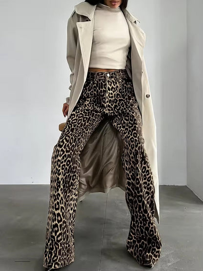 Leona | High-Waist Luipaardprint Broek