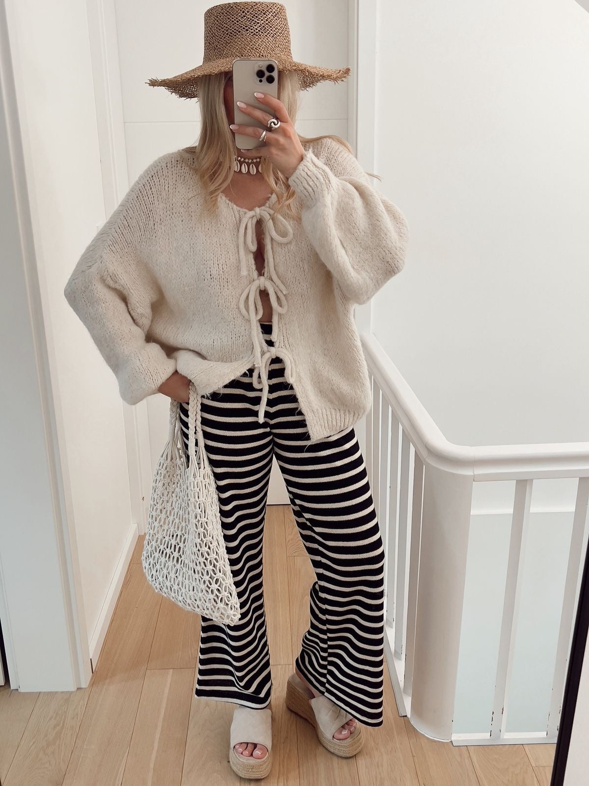 Althea | Gebreid Vest met Strik
