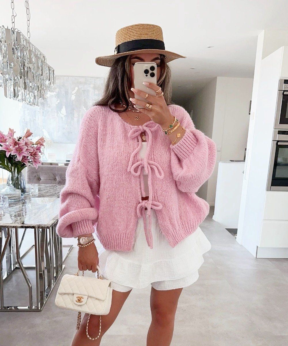 Althea | Gebreid Vest met Strik
