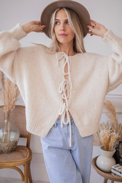 Althea | Gebreid Vest met Strik