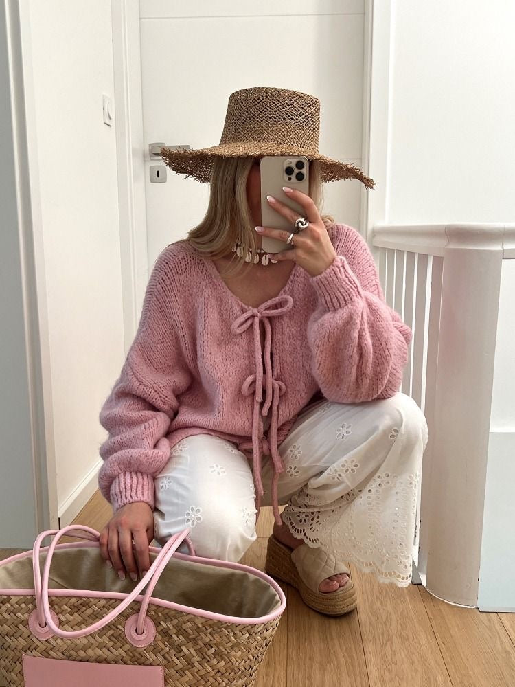 Althea | Gebreid Vest met Strik