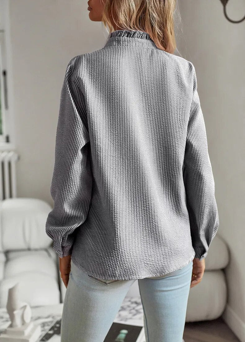 Linda™ | Mullet-Inspiratie Blouse met Verlengde Achterkant