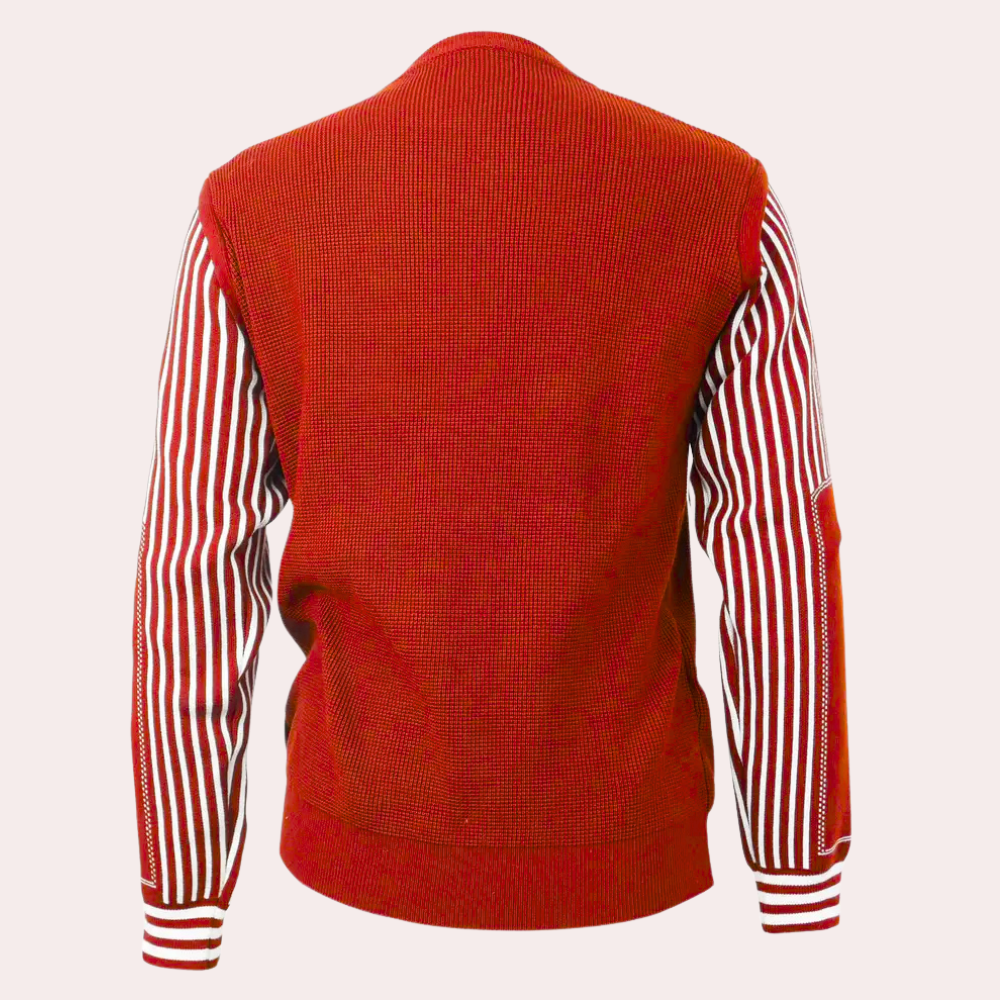 Adrien | Rode Slim-Fit Heren Trui