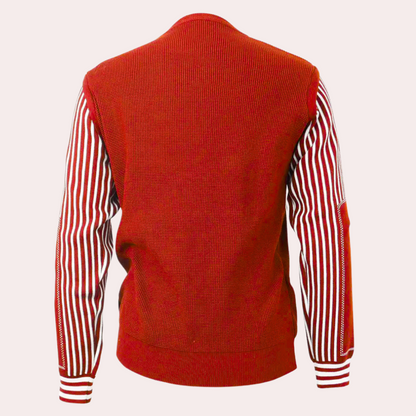Adrien | Rode Slim-Fit Heren Trui