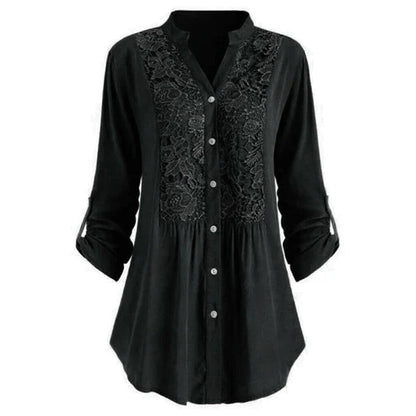 Elanora | Tuniekblouse Dames met Kantborduurwerk