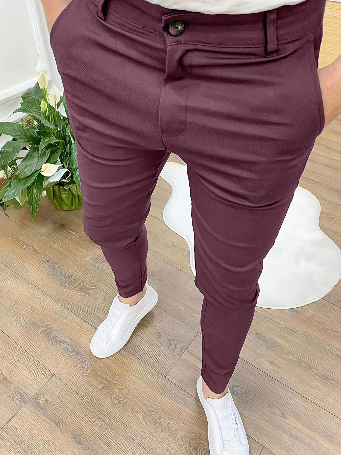 Lucent™ Slim Fit Pantalon Bordeaux