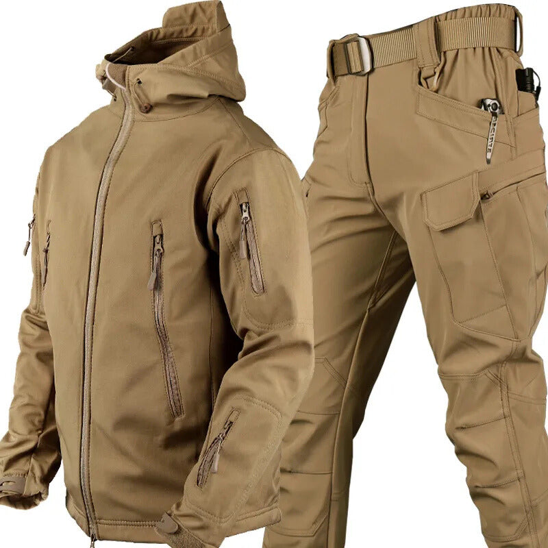 Maxim™ Water- en Winddichte Outdoor Set met Fleecevoering-Bruin