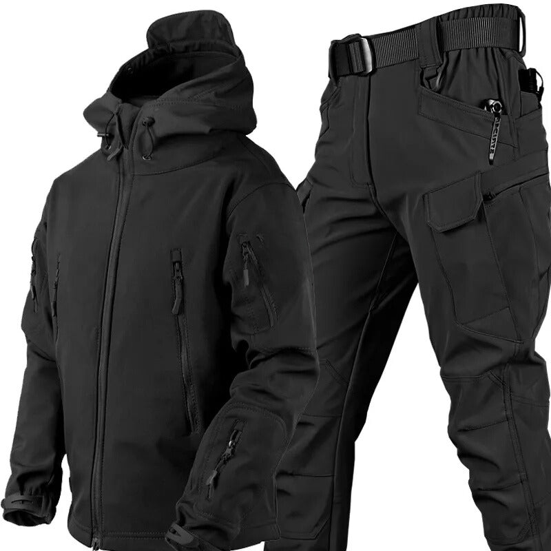 Maxim™ Water- en Winddichte Outdoor Set met Fleecevoering-Zwart