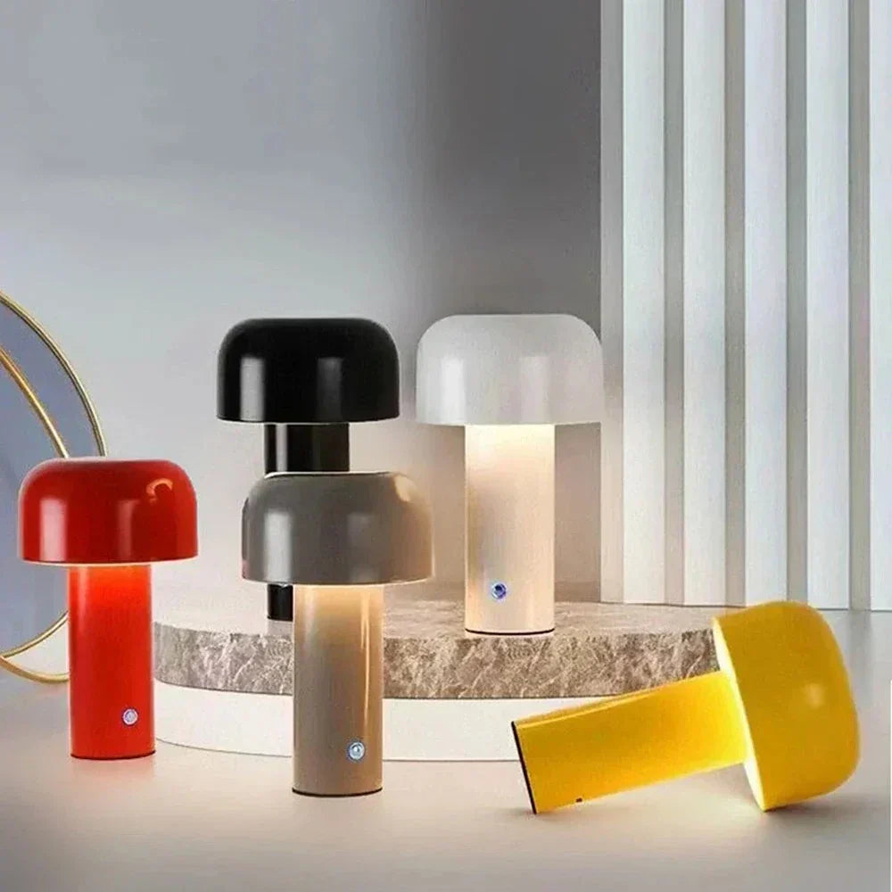 BrightMush™ | Kleurrijke LED Tafellamp | Oplaadbare Designlamp met Sfeervolle Verlichting & Touchbediening