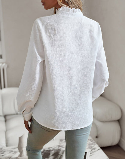 Linda™ | Mullet-Inspiratie Blouse met Verlengde Achterkant