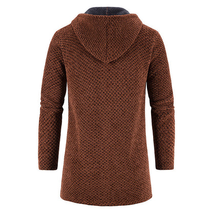 Elric | Gebreide Lange Hoodie-Jas