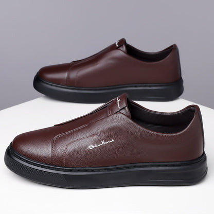 Arlen | Instapsneakers Heren | Slip‑On Sneakers | Kunstleer & Elastische Zijkant | Comfortabel & Gripvast