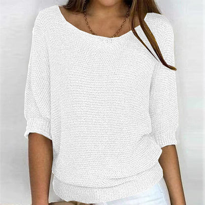 Lunara | V-Hals Trui met Batwing Mouwen Dames