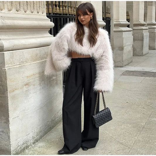Arden | Cropped Faux Fur Jas