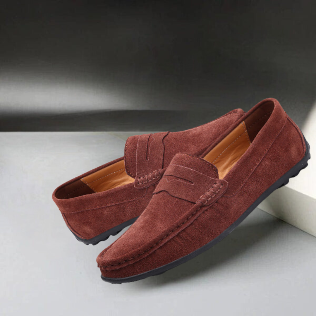 Riccardo™ | Luxe Wildleder Loafers met Gepolsterd Voetbed voor Stijl en Comfort