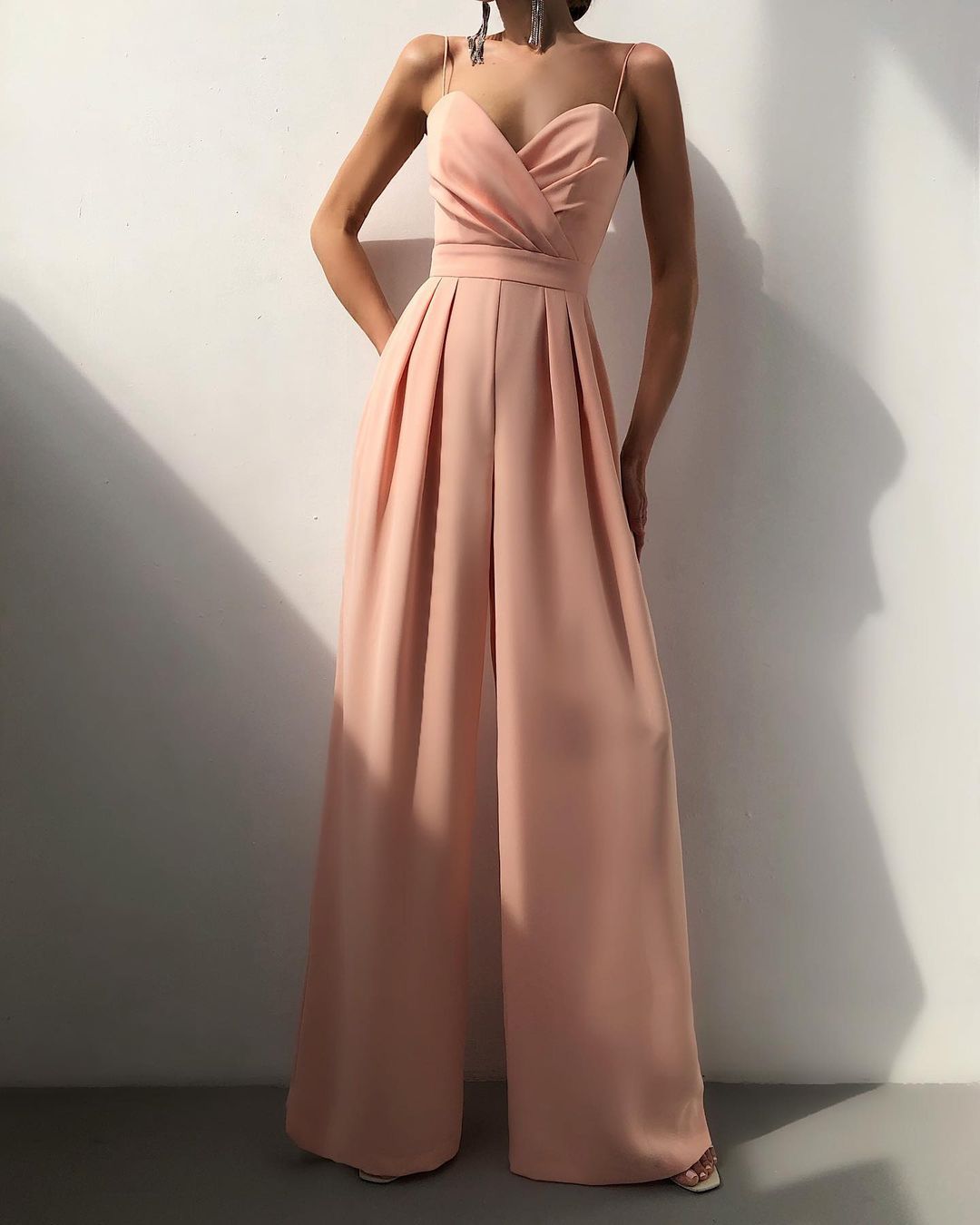 Giulia | Elegante Dames Jumpsuit Met Strapless Bustier & Wijde Pijpen