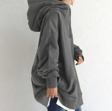 Amaya | Oversized Hoodie Met Rits En Capuchon