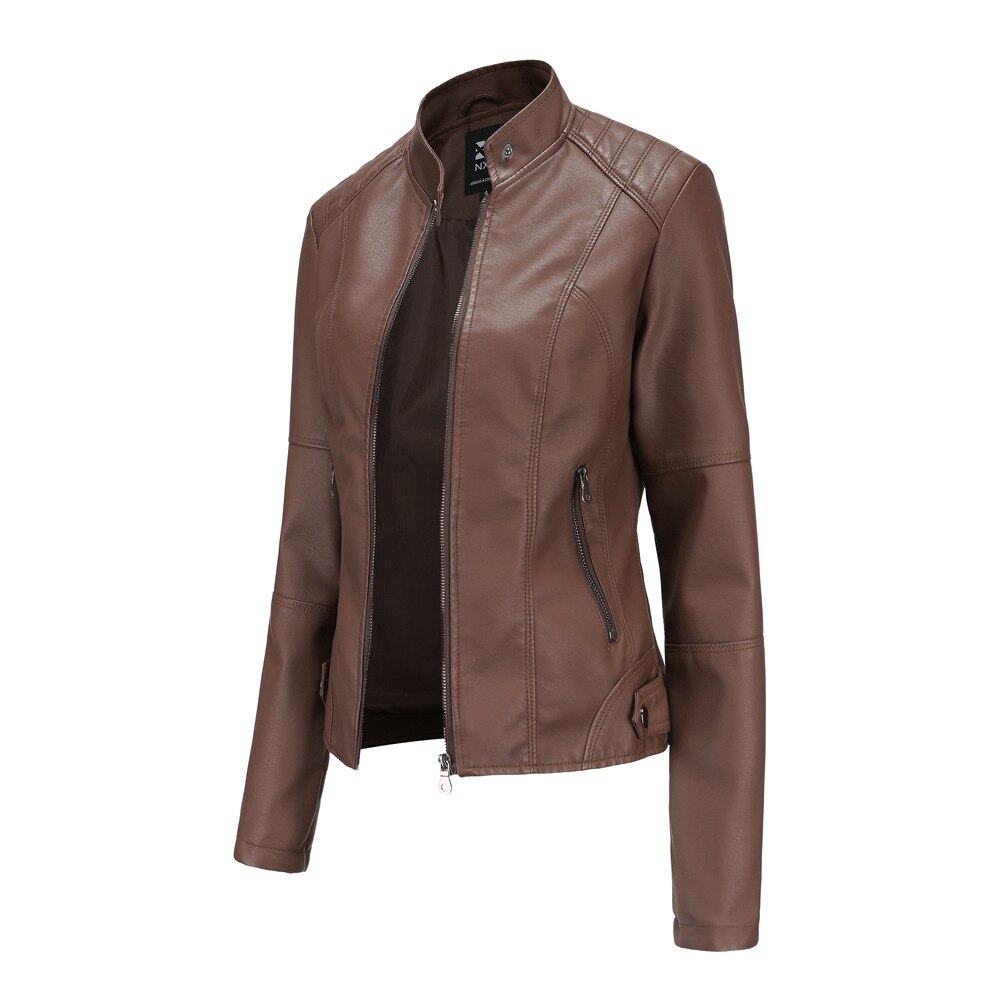 Isabella | Bikerjack Dames Kunstleer Met Getailleerde Pasvorm