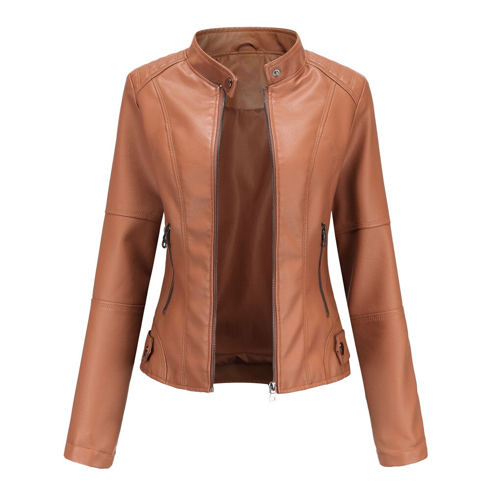Isabella | Bikerjack Dames Kunstleer Met Getailleerde Pasvorm