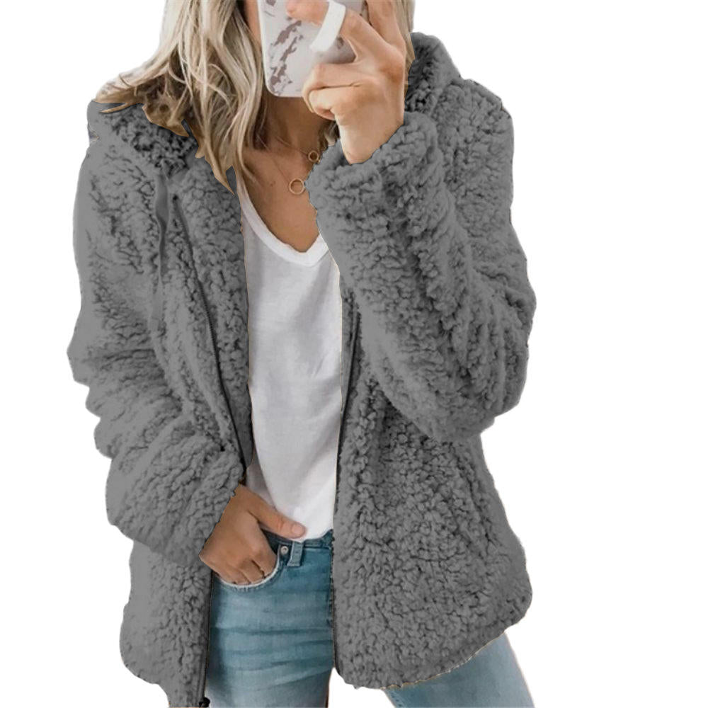 Alessia | Teddy Fleece Jas Dames Met Capuchon
