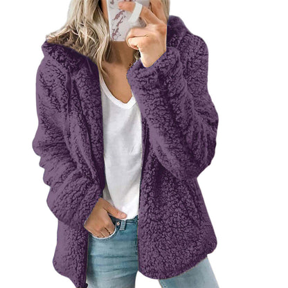Alessia | Teddy Fleece Jas Dames Met Capuchon