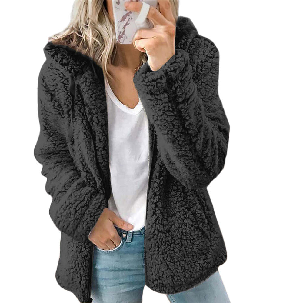 Alessia | Teddy Fleece Jas Dames Met Capuchon