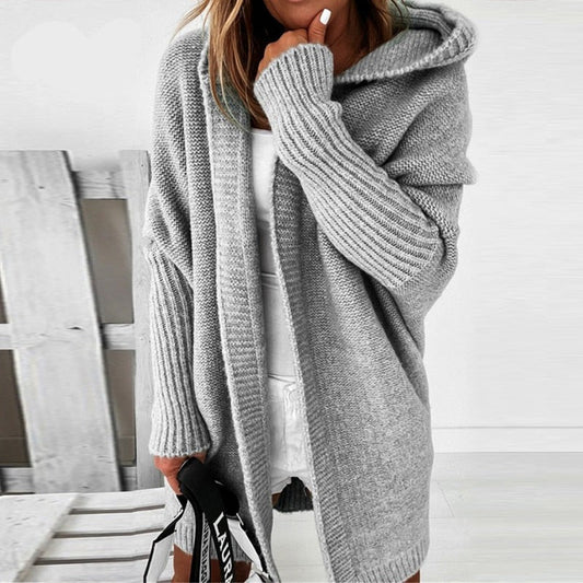 Marisol | Oversized Gebreide Cardigan Met Capuchon
