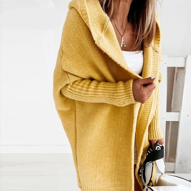 Marisol | Oversized Gebreide Cardigan Met Capuchon