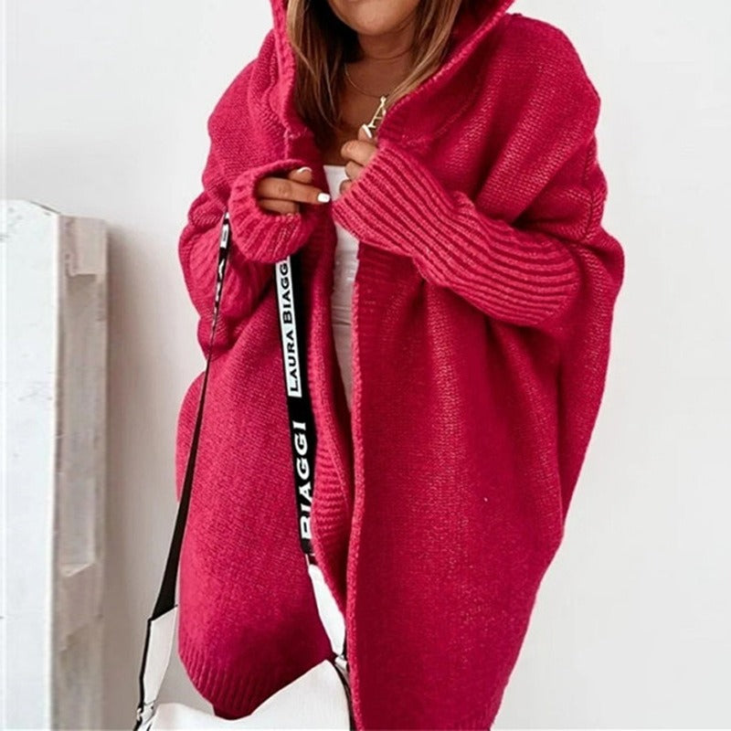 Marisol | Oversized Gebreide Cardigan Met Capuchon
