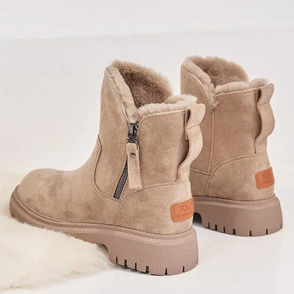 Glacia™ | Dames Enkellaarzen met Ritssluiting en Zachte Pluche Voering | Winter