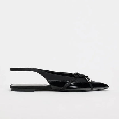 Noira | Zwarte Slingback Flats Dames