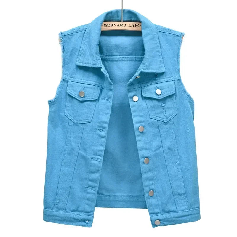 Riva | Mouwloos Denim Gilet Dames