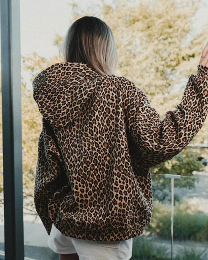 Léona™ | Comfortabele Oversized Panterprint Hoodie