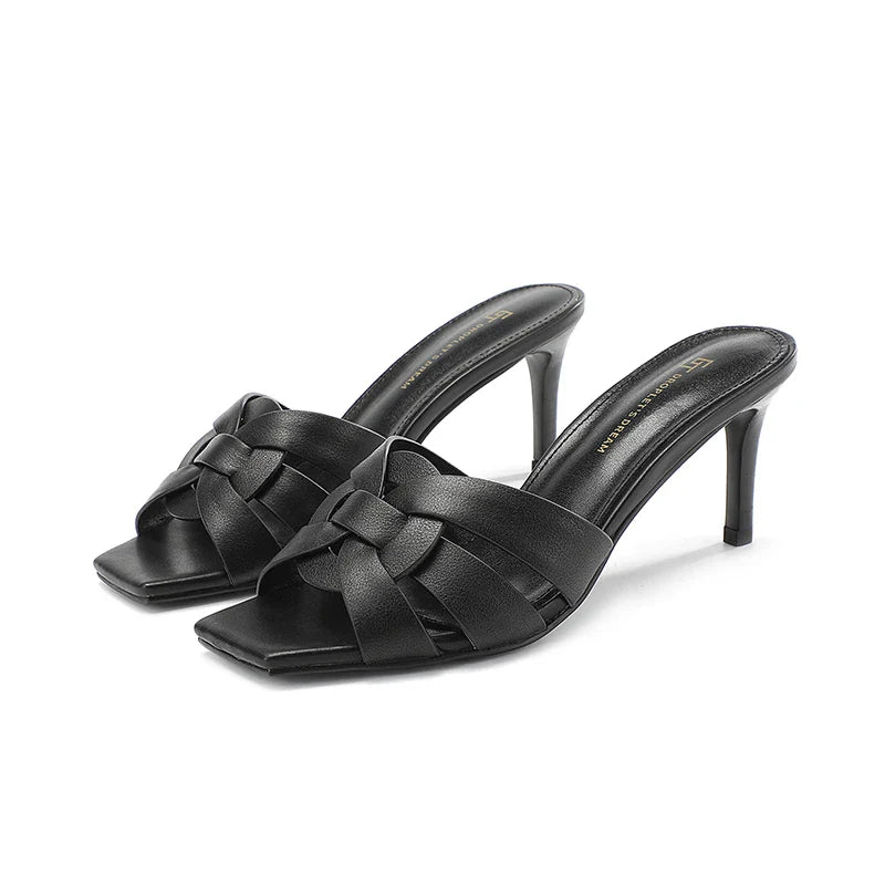 Isolde | Gevlochten Mules Met Hak Dames