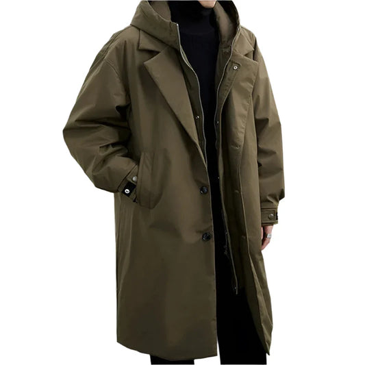 Corvian | Trenchcoat Met Capuchon
