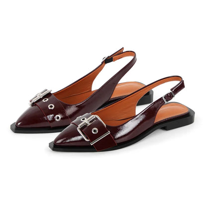 Layla | Lakleren Slingback Flats Dames