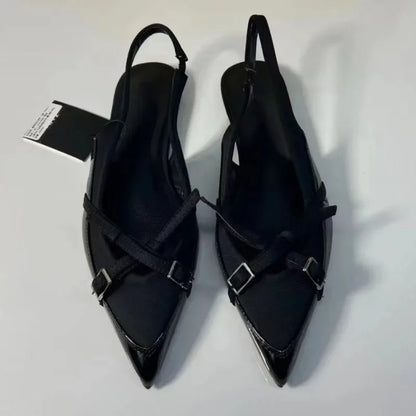 Noira | Zwarte Slingback Flats Dames