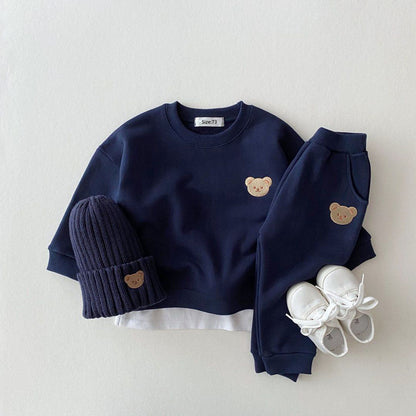 Noémie™ | Dames Baby Joggingpak Set | 2-Delige Geborduurde Outfit met Teddybeer voor Meisjes of Jongens