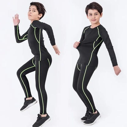 ThermaFit Mini™ | Wintersport Thermokleding voor Kinderen met Compressie, Sneldrogend Materiaal en Hoge Elasticiteit