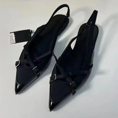 Noira | Zwarte Slingback Flats Dames