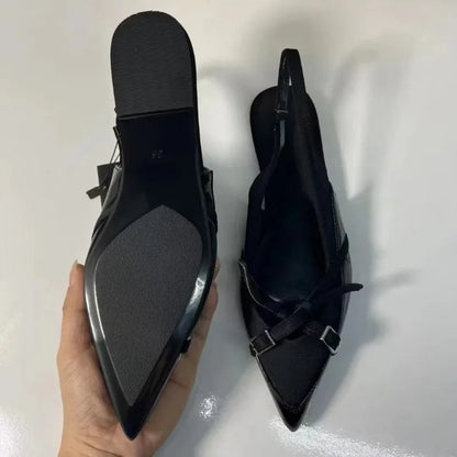 Noira | Zwarte Slingback Flats Dames