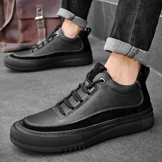 Aiden™ | Luxe Duurzame Leren Sneakers met Tijdloos Design voor Elke Dag