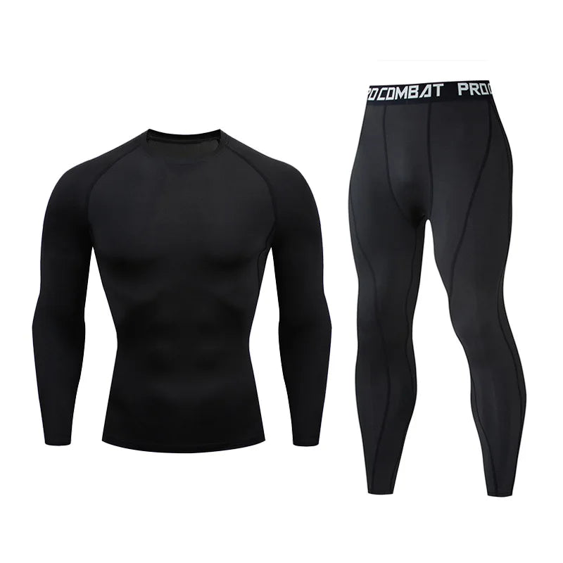 ThermaFit™ | Wintersport Thermokleding voor Mannen met Compressie, Zweetafvoerende en Sneldrogend Fleece