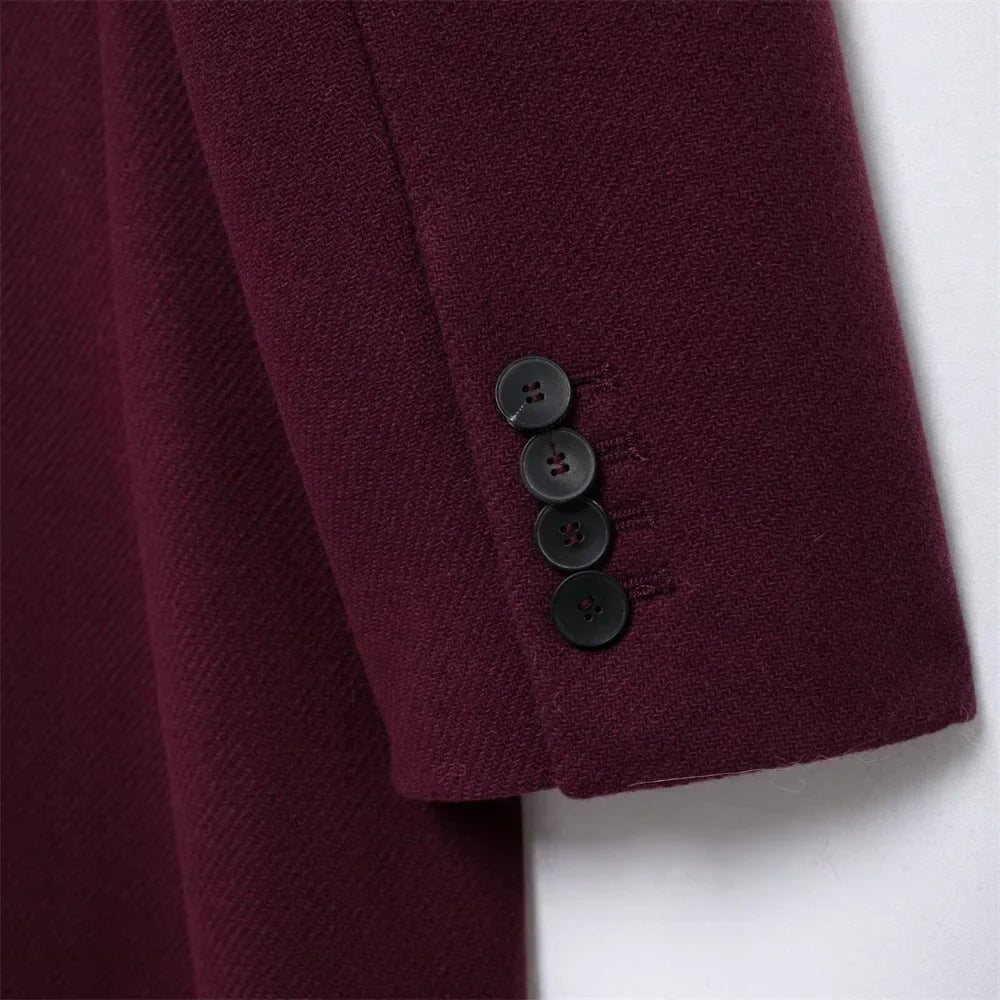 Isolde | Bordeaux Lange Mantel