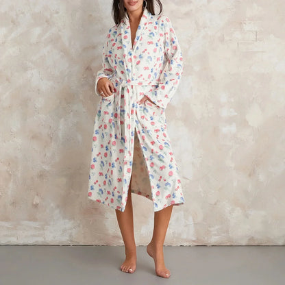 Liora | Flanellen Badjas met Print Dames