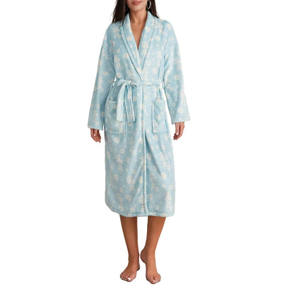 Liora | Flanellen Badjas met Print Dames