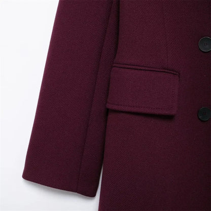 Isolde | Bordeaux Lange Mantel