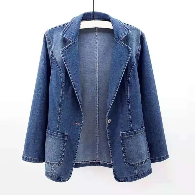 Aria™ | Luxe Vrouwen Denim Blazer met Organisch Selvedge en Elegante Sluiting voor Tijdloze Stijl