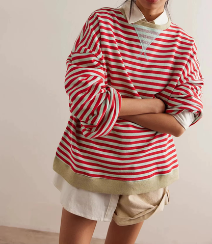 Elisa | Oversized Gestreepte Trui Dames